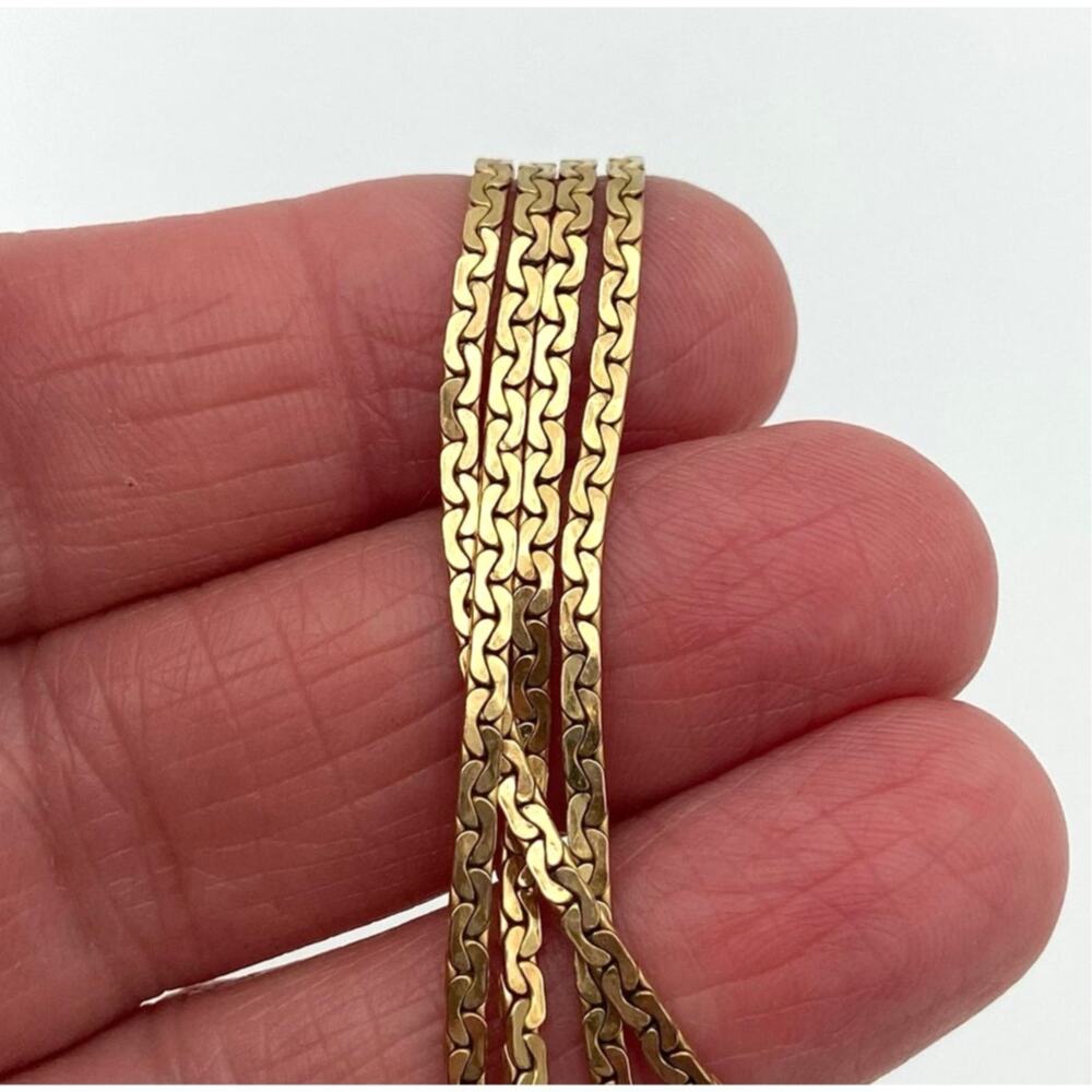 Vintage 14K Gold Filled C Link Chain Necklace  30"